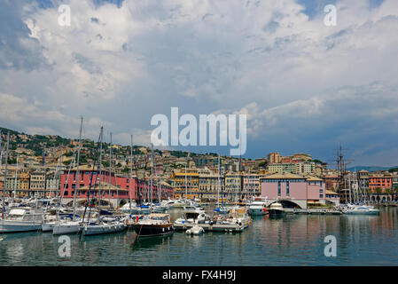 Marina di Porto Antico di Genova, liguria, Italy Foto Stock