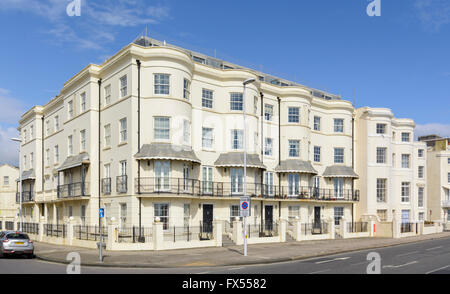 Nautilus appartamenti, Marine Parade, Worthing, West Sussex, in Inghilterra, Regno Unito. Foto Stock