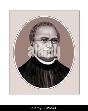 Johann Gregor Mendel, 1822-1884, Monaco moravo Foto Stock
