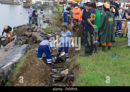 Il prossimo 8 Novembre 2013,Typhoon Haiyan,(noto come Yolanda nelle Filippine).Questa immagine presa a due settimane dopo l'evento. Foto Stock