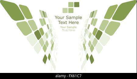 Sfondo a scacchi con lo spazio di testo. Equilibrio ideale di colori in tonalità verde. Adatto per la creazione di business e tecnologici e di altri modelli. Illustrazione Vettoriale. Illustrazione Vettoriale