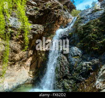 La cascata Setti-Fatma (Cascades de Setti Fatma o cascate Ourika) nell'Ourika Valley, Marocco, Africa del Nord Foto Stock