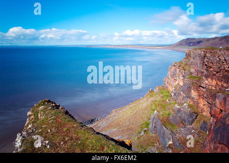 Rhossili Bay e Llangennith, Gower, Swansea, Galles Foto Stock