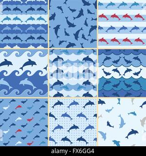 Mare modello dolphin Illustrazione Vettoriale