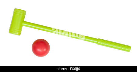 Grande martello giocattolo isolati su sfondo bianco Foto Stock