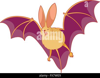 Cartoon felice bat Illustrazione Vettoriale