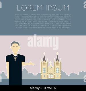 Chiesa Catolic banner7 Illustrazione Vettoriale