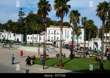 Il Marocco, Tangeri città nuova, Gran Socco square o Aprile 9, 1947 SQUARE Foto Stock