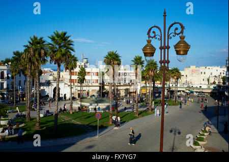 Il Marocco, Tangeri città nuova, Gran Socco square o Aprile 9, 1947 SQUARE Foto Stock