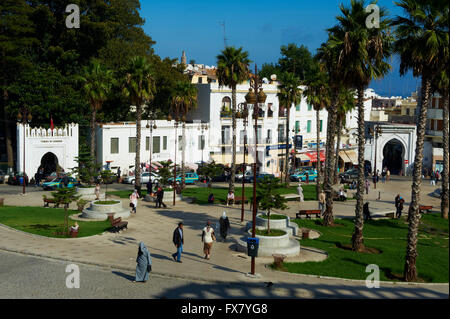 Il Marocco, Tangeri città nuova, Gran Socco square o Aprile 9, 1947 SQUARE Foto Stock
