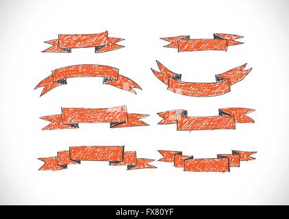 Nastri ed etichette illustrazione Illustrazione Vettoriale