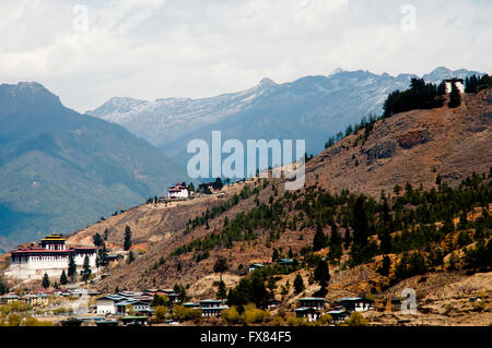 Paro Valley vicino Aeroporto - Bhoutan Foto Stock