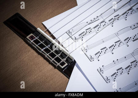 Chitarra e Musica cliente Foto Stock