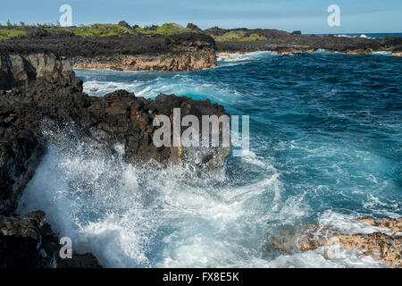 Stati Uniti d'America, Hawaii, Big Island, Parco Nazionale Vulcani, UNESCO Patrimonio Mondiale, Catena di crateri Road Foto Stock