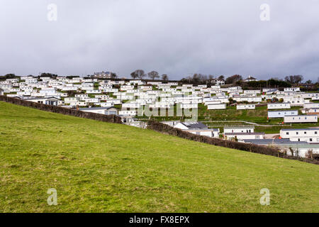 Caravan Park seaside resort in Devon, Inghilterra, GB, UK. Foto Stock