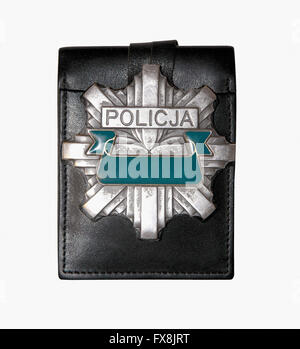 Polizia polacca il badge Foto Stock