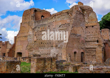 La Domus Augustana (Casa di Augusto) rovine, il Colle Palatino, Roma Foto Stock