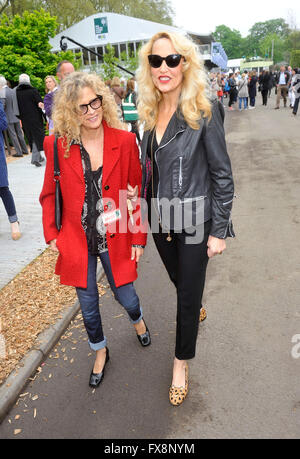 Suzanne Wyman e Jerry Hall della RHS Chelsea Flower Show della RHS Chelsea Flower Show 20/5/ 2013 Foto di Brian Giordania/ Retna foto Foto Stock