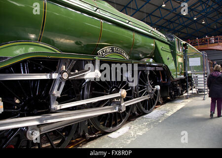 The Flying Scotsman al National Railway Museum di York, Nth Yorkshire, Regno Unito Foto Stock