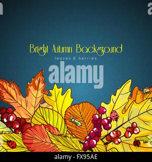 Luminosa sullo sfondo di autunno Illustrazione Vettoriale