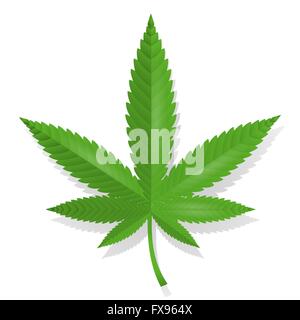Cannabis leaf icona Illustrazione Vettoriale