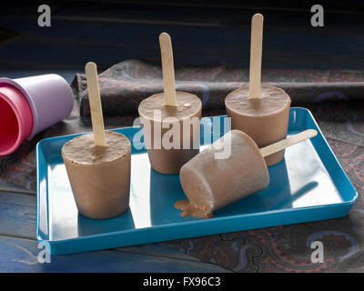 Dairy free fudgesicles vegano Foto Stock