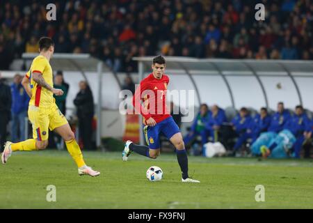 Alvaro appartamento Morata (ESP), 27 marzo 2016 - Calcio : internazionale amichevole tra la Romania 0-0 la Spagna a Cluj Arena in Cluj-Napoca, Romania. (Foto di Mutsu Kawamori/AFLO) [3604] Foto Stock