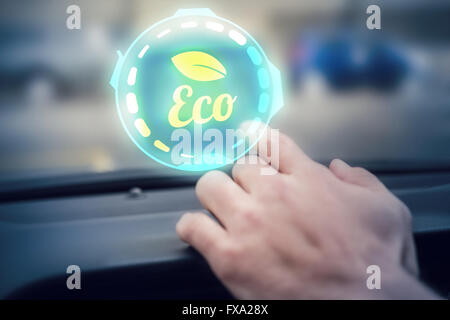 Immagine composita del logo di ecologia Foto Stock