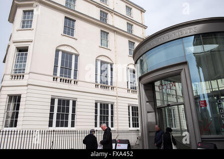 La Cripta ingresso St Martins nei settori finanziati da parte del Patrimonio del fondo della lotteria Foto Stock