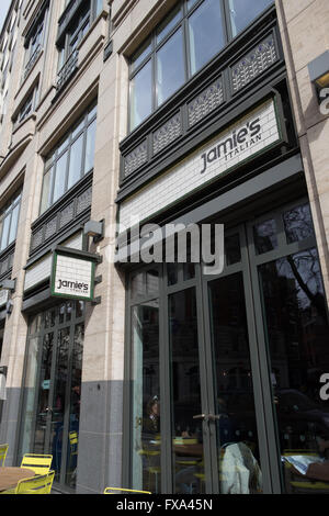 Segno sopra Jamie è il ristorante italiano in Covent Garden di Londra, Inghilterra Foto Stock