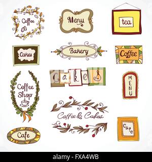 Doodle fotogrammi impostati Illustrazione Vettoriale