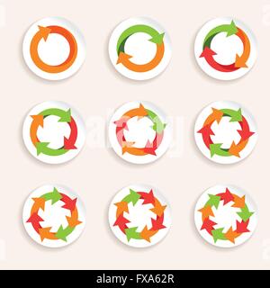 Cerchio icona a forma di freccia Illustrazione Vettoriale