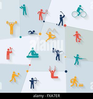 Icone Sport Illustrazione Vettoriale