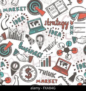 Schizzo di business modello senza giunture Illustrazione Vettoriale