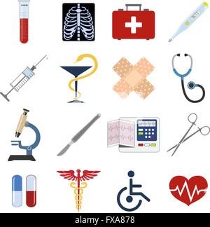 Medico di set di icone Illustrazione Vettoriale