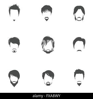 L'uomo capelli stile impostato Illustrazione Vettoriale
