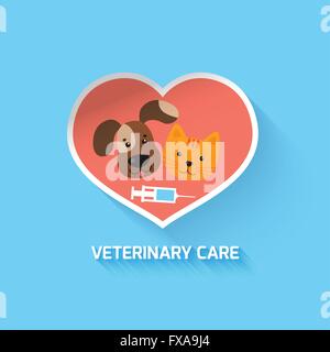 Veterinario il simbolo del cuore Illustrazione Vettoriale