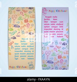 Giocattoli banner impostato Illustrazione Vettoriale