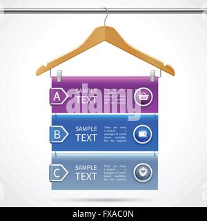 Appendiabiti vendita infographics Illustrazione Vettoriale