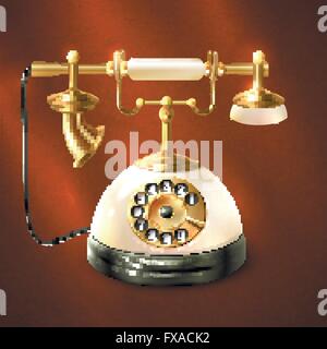 In stile retrò telefono Illustrazione Vettoriale