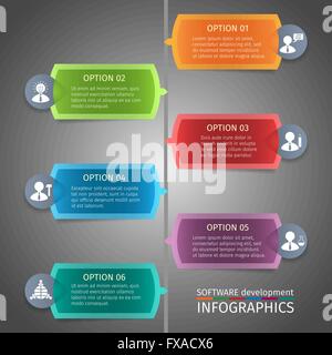 SEO infographics design Illustrazione Vettoriale