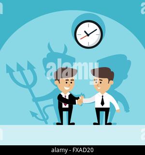 Imprenditore ombra del diavolo Illustrazione Vettoriale