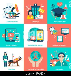 Concetti medici isolato Illustrazione Vettoriale