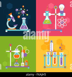 La chimica concetti di design Illustrazione Vettoriale