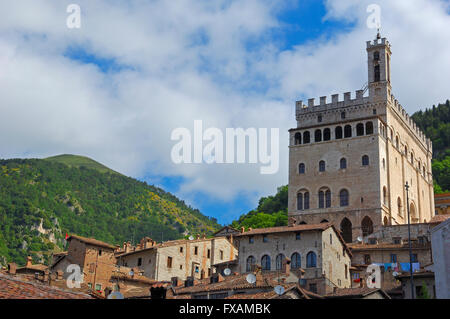 Gubbio, Consul del palazzo, il palazzo dei consoli, Umbria, Italia, Europa Foto Stock