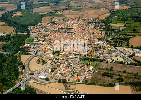 Vista aerea, panoramica Figueres Museo Dali, in Costa Brava Catalogna, Spagna, Europa, vista aerea, uccelli-occhi vista, Vista aerea, Foto Stock