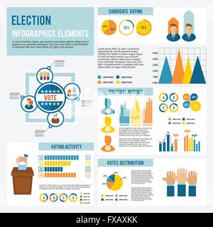 Icona elettorale Una infografica Illustrazione Vettoriale