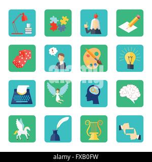 Musa icona piatto Illustrazione Vettoriale