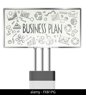I grafici di business in cartellone Illustrazione Vettoriale