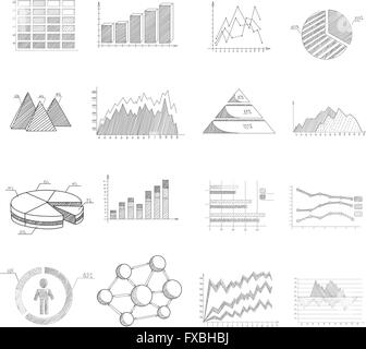 Schizzo set di schemi Illustrazione Vettoriale